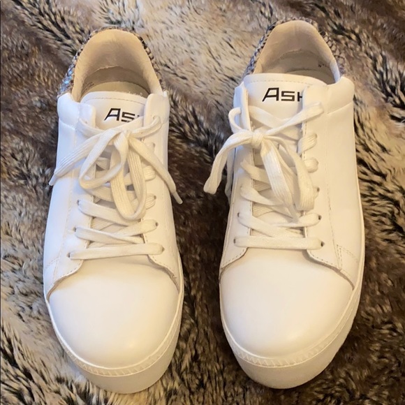 SOLD Ash Platform Sneaker with Snake Embossed Heel - Picture 3 of 8